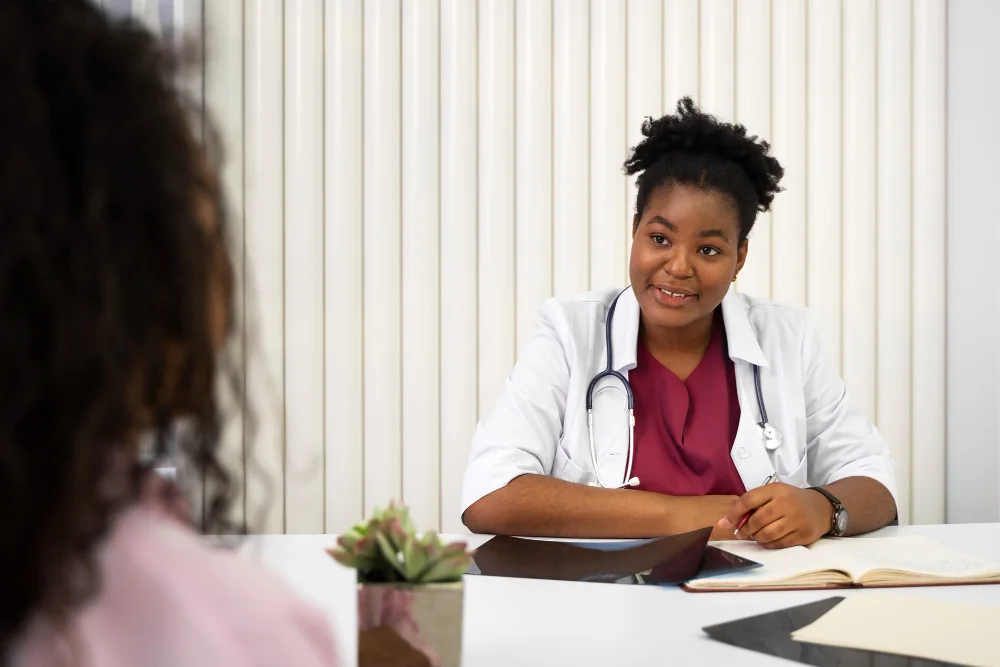 A wellness consultation in a bright professional setting
